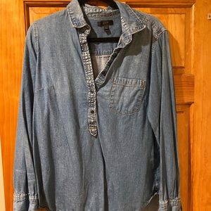 J.Crew Oversize Chambray Tunic Top